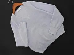OPAQUE オペーク Vネック ラメ ニット セーター size38/水色 ◇■ レディースのサムネイル