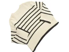 B:MING BEAMS ビームス ウール混 ボーダー ニット セーター sizeONE/黒xアイボリー ◇■ レディース