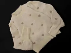 MAJESTIC LEGON マジェスティックレゴン シャギー ハート柄 ニット セーター sizeM/オフホワイト ◇■ レディース