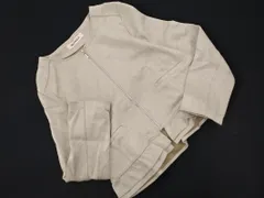 MISCH MASCH ミッシュマッシュ スウェード調 ジップアップ ノーカラー ジャケット sizeM/グレージュ ◇■ レディース