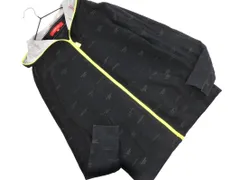 tommy girl トミーガール ロゴ総柄 ジップアップ パーカー sizeXS/黒 ◇■ レディース