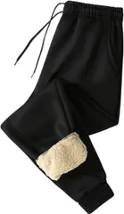 CALM.st スウェットパンツ イージーパンツ メンズ 裏ボア 厚手 防寒 防風 カジュアルパンツ アウトドア ルームウエア シンプル 無地 ゆったり 楽 コスパ ボトムス ラフ 部屋着 モノトーン リラックス 普段着 (ブラック,  3XL)