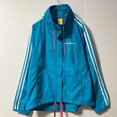 adidas アディダス ナイロンジャケット ウインドブレーカー レディース M ブルー 青 　　　T-63