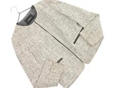 green label relaxing グリーンレーベルリラクシング ユナイテッドアローズ ノーカラー ジャケット size38/グレー ◇■ レディース