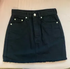 ブラック デニム ミニ スカート 新品 S サイズ