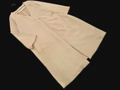 natural couture ナチュラルクチュール スウェード調 ノーカラー コート sizeF/ベージュ ◇■ レディース