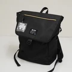 moz モズ 大容量 かぶせリュックサック USED美品 WEB限定品カラー ブラック×ゴールド 大容量 北欧 約22L X9247