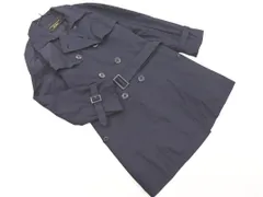 Leilian レリアン トレンチ コート size13プラス/紺 ◇■ レディース
