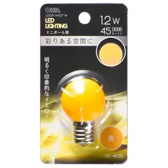 【新品】オーム電機 LED電球 ミニボール電球形 E17/1.2W 黄｜LDG1Y-H-E17 14 06-4635