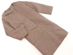 any FAM エニィファム カシミヤブレンド ノーカラー コート size2/茶 ◇■ レディースのサムネイル