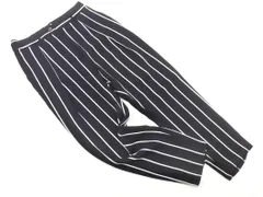 PLST プラステ ストライプ テーパード パンツ sizeM/紺 ■■ レディース