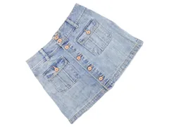 Abercrombie & Fitch アバクロンビー＆フィッチ Aライン 台形 デニムスカート size0/青 ■■ レディース