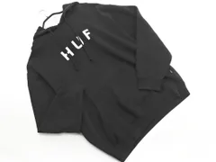HUF ハフ スウェット ロゴ 裏起毛 プルオーバー パーカー sizeM/黒 ◇■ メンズ