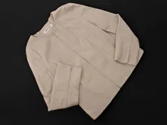 NATURAL BEAUTY BASIC ナチュラルビューティーベーシック フェイクレザー ノーカラー ジャケット sizeM/ベージュ ◇■ レディース