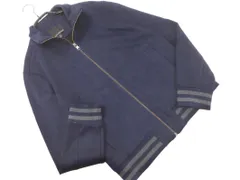 BANANA REPUBLIC バナナリパブリック スウェード調 ジップアップ ブルゾン ジャケット sizeM/濃紺 ◇■ メンズ