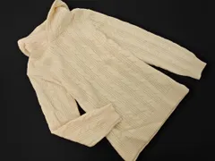 green label relaxing グリーンレーベルリラクシング ユナイテッドアローズ ウール混 ケーブル編み ニット プルオーバー パーカー sizeXS/生成 ◇■ レディース