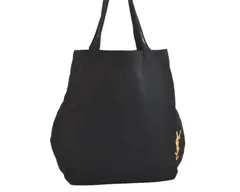 YVES SAINT LAURENT イヴサンローラン ヴィンテージ ショルダートートバッグ 財布 キャンバス ブラック 5810N