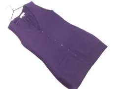 MICHEL KLEIN ミッシェルクラン ウール混 Vネック ニット ベスト size38/紫 ◇■ レディース