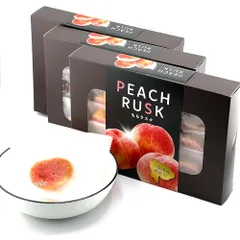 【山梨県・季節限定品】 ラスク ももラスク ギフト 箱入り お菓子 12枚入り ×3箱 (36枚) サクサクのバケットに爽やかな甘さのもも 山梨県産もも使用 PEACH RUSK 手土産 お土産 プレゼント おやつ BOX入り ハッピーカンパニー 342