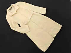 INDIVI インディヴィ アンゴラ混 ウエストベルト付き ロング コート size40/オフホワイト ◇■ レディース