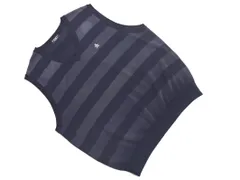 Munsingwear マンシングウェア ボーダー Vネック ニット ベスト sizeLL/紺xグレー ◇■ メンズ