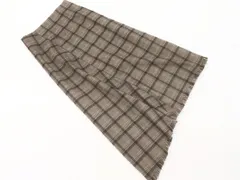 Droite lautreamont ドロワット ロートレアモン チェック フレア スカート size2/グレー ■■ レディース