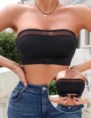 【新品】レディース フロントホック ブラレット メッシュパネル デザイン レース セクシー＆快適