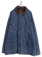 【お得なクーポン配布中!】 90s オールド ギャップ デニム カバーオール ジャケット メンズ XL ワーク ジーンズ ハーフコート ブランケット ライナー付き 大きいサイズ