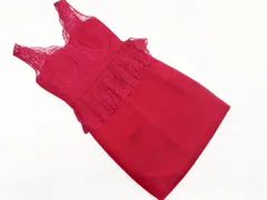 JILLSTUART ジルスチュアート レースペプラム 結婚式二次会 ドレス ワンピース size2/えんじ ■■ レディース