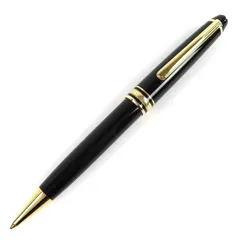 極美品△MONTBLANC モンブラン マイスターシュテュック クラシック ホワイトスター ツイスト式 ボールペン ブラック ゴールド ドイツ製 メンズ