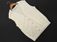 ZARA ザラ Vネック ニット ベスト sizeS/オフホワイト ◇■ レディース