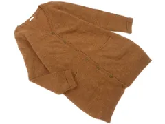 studio CLIP スタジオクリップ ウール100% ニット ロング カーディガン 茶 ◇■ レディース