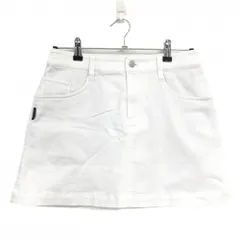 ジャックバニー スカート 白 ロゴネイビー ストレッチ  レディース 1(M) ゴルフウェア Jack Bunny