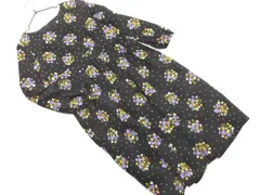 NATURAL BEAUTY BASIC ナチュラルビューティーベーシック 花柄 ワンピース sizeS/黒 ◇■ レディース