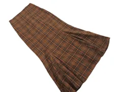 INGNI イング チェック ロング スカート sizeM/茶 ◇■ レディース