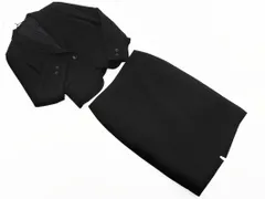 ESTNATION エストネーション セットアップ ジャケット スカート スーツ size38/黒 ■■ レディース