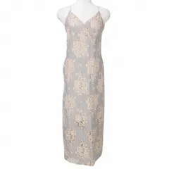 UNFIELD アンフィールド 配色レースカシュクールキャミワンピース ロング ピンク系 X