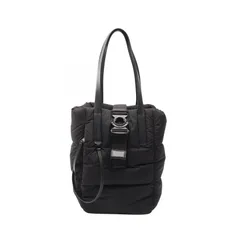 モンクレール MONCLER トートバッグ XANDER TOTE SMALL H209B5D00002 ブラック ナイロン レザー ザンダー スモール トート レディース Used Aのサムネイル