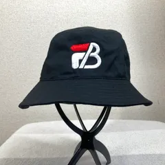 【FILA】帽子 バケットハット　フィラ　黒　ブラック　58cm　ゴルフ　スポーツ BE:FIRSTコラボレーション　ロゴ ワンポイント　