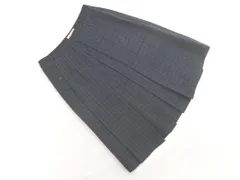 HUMAN WOMAN ヒューマンウーマン ウール100% チェック Aライン 台形 スカート sizeM/緑 ◇■ レディース