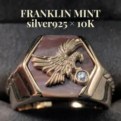 FRANKLIN MINT イーグル 10K Silver925 カレッジリング 19号 メンズ 重量級 フランクリンミント 白頭鷲のサムネイル