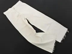 ZARA ザラ カットオフ ワイド パンツ size42/白 ■■ レディース