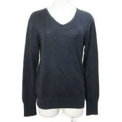 アーバンリサーチ ドアーズ URBAN RESEARCH DOORS Thint by ニット 長袖 Vネック ウール 薄手 One 紺 ネイビー X