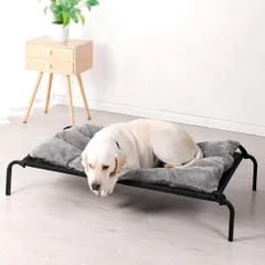 ペットベッド 犬 90cm×60cm 洗える 脚付きコット型 噛み耐性 メッシュ 通気性 犬用ベッド ハンモック 小型犬 中型犬 高床 通年 足付きのサムネイル