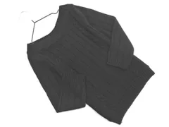 KUMIKYOKU 組曲 ウール混 ケーブル編み ニット セーター size2/黒 ◇■ レディース