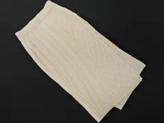 Ray BEAMS レイビームス ケーブル編み タイト ラップ風 ロング スカート アイボリー ◇■ レディース