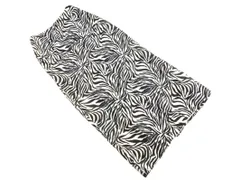 ATELIER SAB アトリエサブ フェイクファー ゼブラ柄 ロング スカート size9M/白ｘ黒 ◇■ レディース