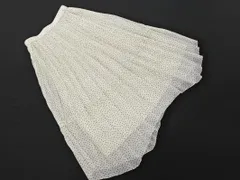 UNTITLED アンタイトル ドット ロング プリーツ スカート size0/白 ■■ レディース
