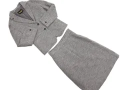 PAUL STUART ポールスチュアート ウール混 セットアップ ジャケット スカート スーツ size6/グレー ◇■ レディース