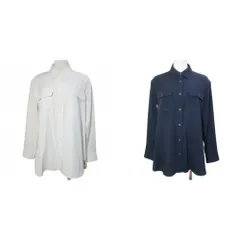 ユニクロ UNIQLO 美品 23SS 2点セット UVカットシャツ 長袖 231-456158 おまとめ 色違い 無地 S オフホワイト ネイビー /X